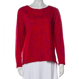 Marimekko Vibrant Red Long Sleeve Top
